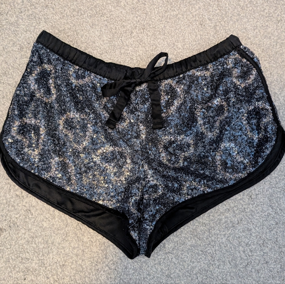 3 For $24 Victoria's Secret Black and Gold Lounge Shorts - Picture 3 of 6